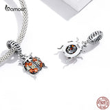 925 Silver Ladybug Pendant Charm for DIY Bracelet Necklace S925 Jewelry