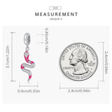 925 Silver Snake Pendant for Snake Bracelet Plated Platinum Women Jewelry