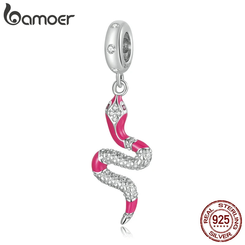 925 Silver Snake Pendant for Snake Bracelet Plated Platinum Women Jewelry