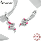 925 Silver Snake Pendant for Snake Bracelet Plated Platinum Women Jewelry