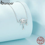 925 Silver Devil's Eyes Clavicle Chain Women's Guardian Necklace