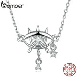 925 Silver Devil's Eyes Clavicle Chain Women's Guardian Necklace