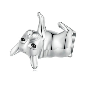 925 Sterling Silver Dog Animal Beads Heart Crystal Cat Elephant Charms
