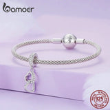 925 Silver Double Hearts Pendant Charms for Women Necklace DIY