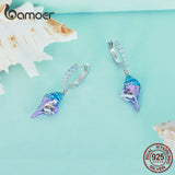925 Silver Shell Drop Earrings for Women Ocean Series Jewelry