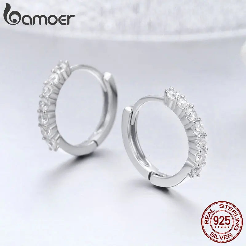Bamoer 925 Silver Earrings Multi-color Studs Fairy Wings Women Jewelry