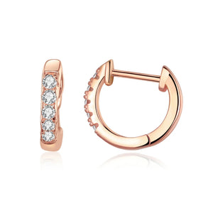 Bamoer 925 Silver Small Hoop Ear Bone Earrings Huggie Studs