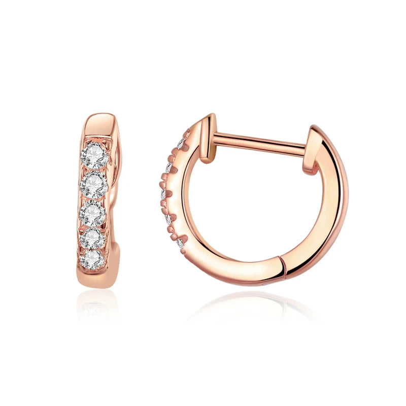Bamoer 925 Silver Small Hoop Ear Bone Earrings Huggie Studs