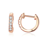 Bamoer 925 Silver Small Hoop Ear Bone Earrings Huggie Studs