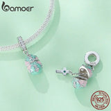 925 Silver Easter Charms Egg Rabbit Pendants DIY Jewelry