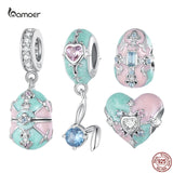 925 Silver Easter Charms Egg Rabbit Pendants DIY Jewelry