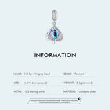 925 Silver Evil Eye Heart Feather Charms for Women Jewelry DIY