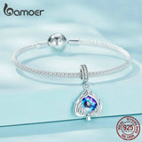 925 Silver Evil Eye Heart Feather Charms for Women Jewelry DIY