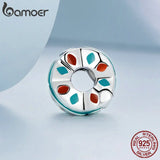 925 Silver Exotic Pendant Silicone Bead-separating Buckle Charms
