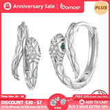 925 Silver Snake Ear Buckles with CZ, Women Party Gift Jewelry