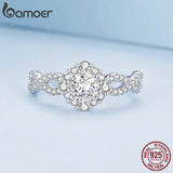 925 Silver Zircon Eternal Love Ring for Women Wedding Jewelry BSR352