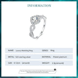 925 Silver Zircon Eternal Love Ring for Women Wedding Jewelry BSR352