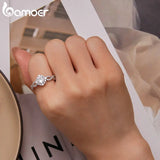 925 Silver Zircon Eternal Love Ring for Women Wedding Jewelry BSR352
