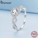 925 Silver Zircon Eternal Love Ring for Women Wedding Jewelry BSR352