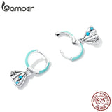 925 Silver Shell Starfish Drop Earrings Turquoise Summer Jewelry