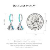 925 Silver Shell Starfish Drop Earrings Turquoise Summer Jewelry