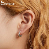 925 Silver Star Moon Demon Eye Earrings for Women