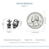 925 Silver Fairy Ear Buckle Moonstone Studs All-match Jewelry
