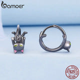 925 Silver Fairy Ear Buckle Moonstone Studs All-match Jewelry