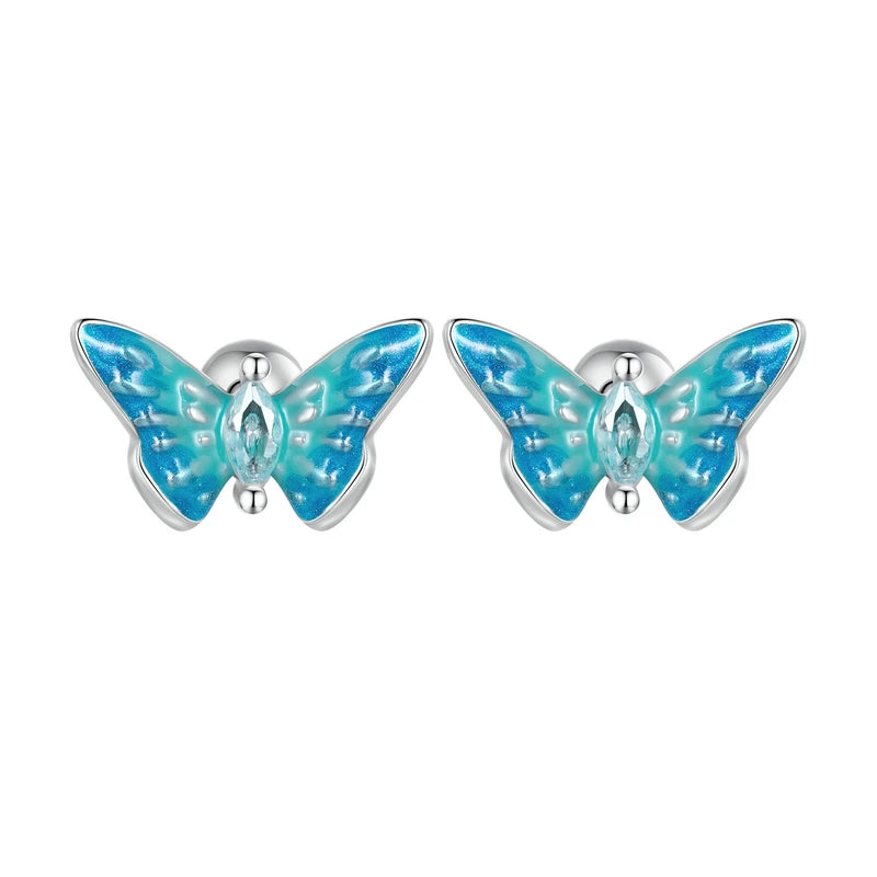 925 Silver Fairy Moonstone Flower Ear Studs