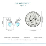 925 Silver Fairy Moonstone Flower Ear Studs