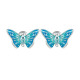 925 Silver Fairy Moonstone Flower Ear Studs