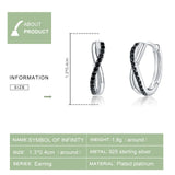 925 Silver X CZ Cross Hoop Earrings Wedding Jewelry