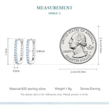 925 Silver Opal Ear Buckles Women Party Earrings Anniversary Jewelry