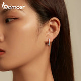 925 Silver Opal Ear Buckles Women Party Earrings Anniversary Jewelry
