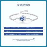 925 Silver Fatima's Hand Tennis Bracelet for Women