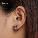 925 Silver Dragonfly Earrings for Women