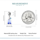 925 Sterling Silver Flower Charms Beads Zircon Pendant For Women