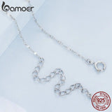 925 Sterling Silver Gemstone Charm Necklace For Women Zircon Chain Link Necklace