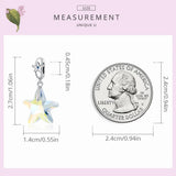 925 Silver Starfish Pendant Charm Bracelet DIY Gift