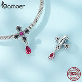 925 Sterling Silver Gothic Cross Charms for Women DIY Bracelet & Bangle