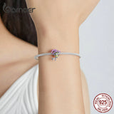 925 Silver Halloween Skeleton Skull Charm Beads Pendant Enamel Witch Jewelry