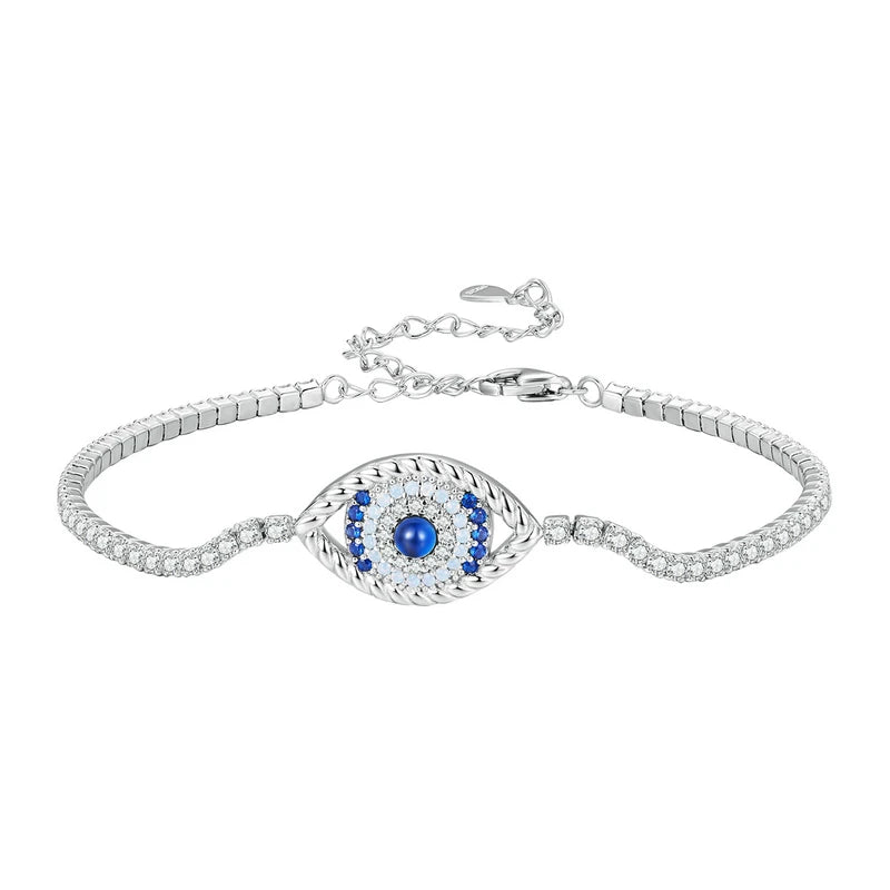 925 Sterling Silver Hand of Fatima Guard Bracelet for Women