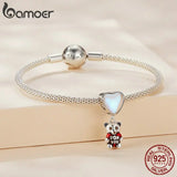 925 Silver Heart Balloon Bear Pendant Charms for Bracelet Bangle DIY