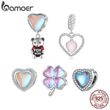 925 Silver Heart Balloon Bear Pendant Charms for Bracelet Bangle DIY