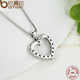 925 Silver Heart Pendant Necklace High Necklace for Women Gift