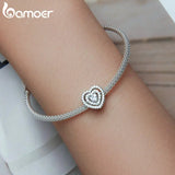 925 Silver Infinite-heart Zircon Bead Clover Pendant