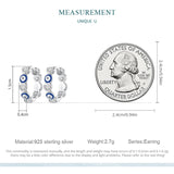 925 Silver Lucky Evil Eye & Heart Zircon Ear Buckle for Women
