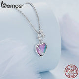 925 Silver Lucky Heart Pendant DIY Bracelet Necklace Starlight Charms BSC622