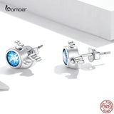 925 Silver Mini Whale Ear Studs Sea Animal Piercing Stud Earrings Women
