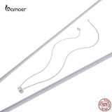925 Silver Minimalist Short Necklace Transparent Cubic Zircon Chain